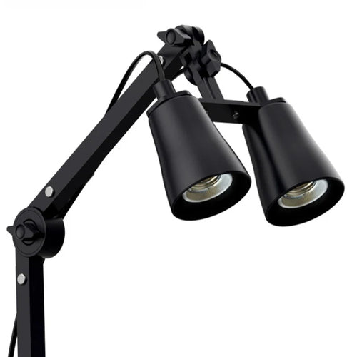 Reptile Terrarium Adjustable Dual-head Lamp Stand Adsorption Removable UVB UVA Lamp Stand Reptile Habitat Supplement Calcium