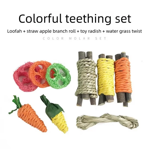 Toys for Rabbits Pets Pet Rabbit Guinea Pig Dragon Cat Fun Toy Hamster Rabbit Rabbit Tooth Grinding Set Pet Tooth Grinding Snack