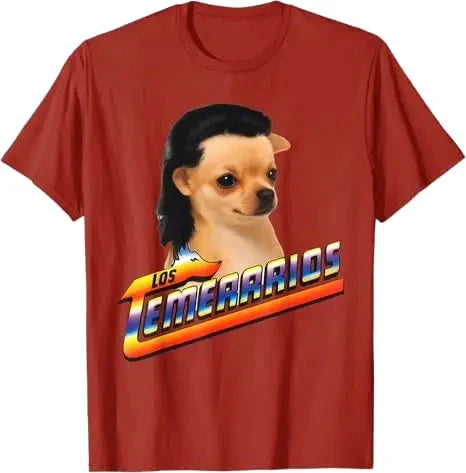 Los Temerarios Dog Funny Meme T-Shirt Cute Y2k Dog Variation Brainrot Graphic Outfit Humorous Printed Tee Streetwear Clothing