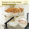 Cat Desk Bed, 360 Rotatable Cat Bed Stand for Indoor Cats, Adjustable Cat Basket, Cats Hammock for Table, Soft Cat Bed for Desk