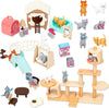 Children's Cat Toys Pretend Toys Cat Character Toy Set Children's Toys Interactive Cat Role Playing Realistic Cat Care Center