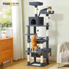 PAWZ Road Large Cat Tree Tower - 72 Multi-Level with Condo Grey