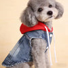 Designer Denim Dog Hoodie Jacket