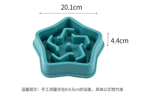 Anti-Choking Slow Feeder Dog Bowl - Non-Slip Plastic Maze Bowl