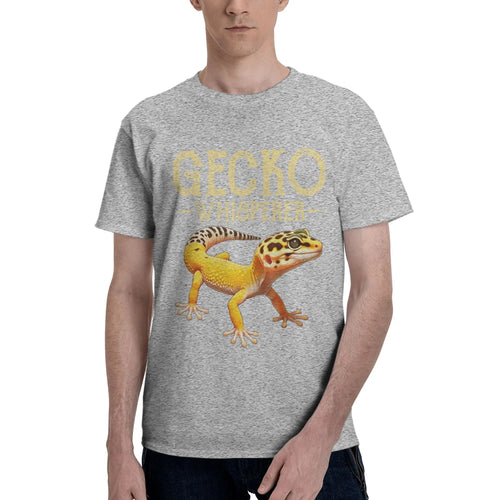 Gecko Whisperer Lizard Reptile Lover Cute Leopard Gecko Men T-Shirt Clothes  Tees Short Sleeve fugees 100% Cotton