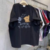 Women's Cute Dog Print Oversized T-shirt Cotton Plus Size Casual Summer Top