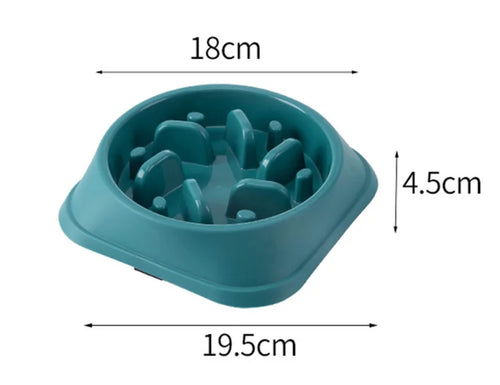 Anti-Choking Slow Feeder Dog Bowl - Non-Slip Plastic Maze Bowl