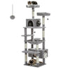 PAWZ Road Large Cat Tree Tower - 72 Multi-Level with Condo Grey