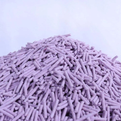 Flushable Lavender Scented Tofu Cat Litter, 5.5 Lbs Low Tracking 2mm Pellets