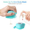 Silicone Pet Bath Brush with 80ml Shampoo Dispenser