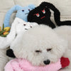 Long Eared Rabbits Pet Plush Toys Bite-Resistant Stuffed Animal Dog Chew Toys Tooth Cleaning Soft Squeaky Dog Toys