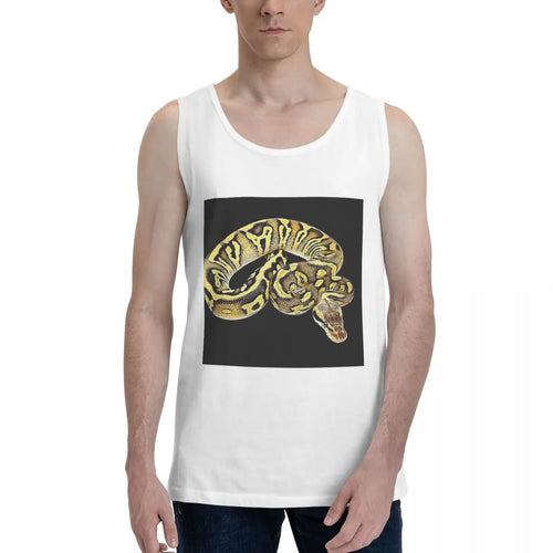 Ball Python Pastel Leopard 100% Cotton Men's Sweatshirt Vest Sleeveless Clothing Tees Men Tank Tops T-shirt