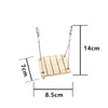 Cute Rabbit Roller Toys Natural Wooden Pine Dumbells Unicycle Bell Chew Toys for bird Guinea Pigs Rat  Small Pet Molars Supplies