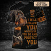Personalized Name Rottweiler Never Walk Alone 3D Printed Men's T-Shirt Summer Casual Unisex Tee shirt Gift For Dog Lovers TTD21