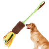 Interactive Squeaky Dog Rope Toy with Elastic Drawstring