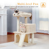 Pequlti 104cm Multi-Level Cat Tree with 2 Condos - Wood