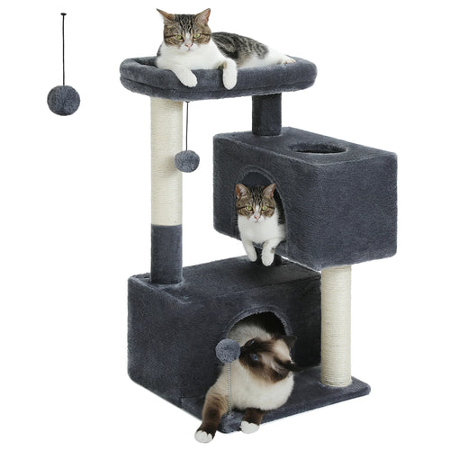 PAWZ Road Large Multi-Level Cat Tree with Condo and Hammock