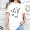 Dachshund Dog Graphic Print Women T Shirt Casual Summer Short Sleeve O Neck Loose Tees Ladies Cute Pet Animal Streetwear Tops
