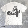 Funny Hamster Racing Y2K Retro Pattern T-shirt, Unisex Silly Hamster Aesthetic Shirt, 90s Retro Animal T-shirt, Humorous Gift