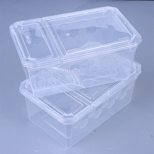 Reptile Tank Insect Spiders Tortoise Lizard Plastic Transparent Reptile Breeding Box Vivarium With Balcony Feeding Supplies