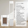 SucceBuy Sliding Glass Pet Door - Adjustable 76-81 Aluminum Frame