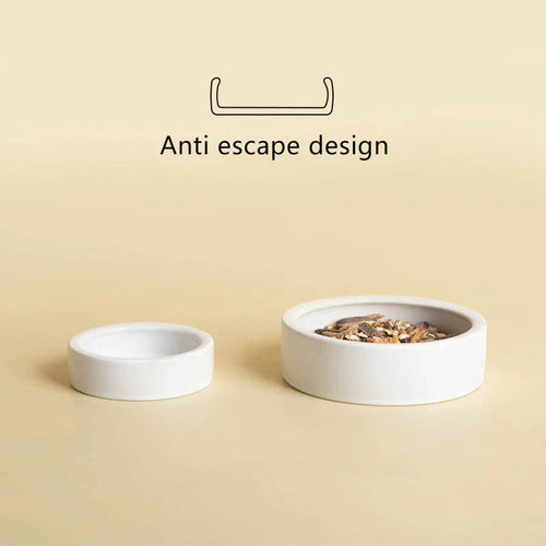 Reptile Food Bowl Anti-Escape Ceramic Feeder Dish Black White Reptile Water Bowl For Hermit Crab Gecko Chameleon Corn Snake