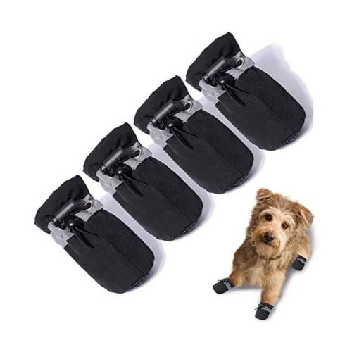 4Pcs Reflective Dog Shoes - Waterproof Non-slip Pet Boots