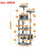 PAWZ Road Large Cat Tree Tower - 72 Multi-Level with Condo Grey