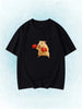 Funny Snowboarding Hamster Animal Print T-Shirt Cute Meme Loose Short Sleeve Unisex Casual Summer Top for Women Daily Y2k Tops