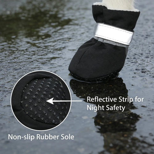 Waterproof Anti-Slip Dog Shoes - Soft Sole 5x4.2cm Cotton Boots