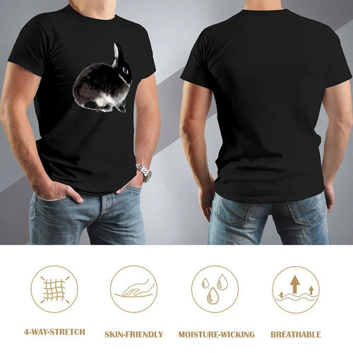 Black Otter Netherland Dwarf Rabbit T-Shirt Thanksgiving Casual Tee