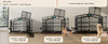 EasyCom Heavy Duty Metal Dog Crate with Bowls and Wheels