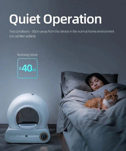 Tonepie Automatic Self Cleaning Cat Litter Box - 65L App Control