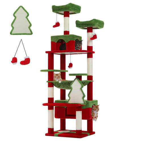 PAWZ Road Large Cat Tree Tower - 72 Multi-Level with Condo Grey