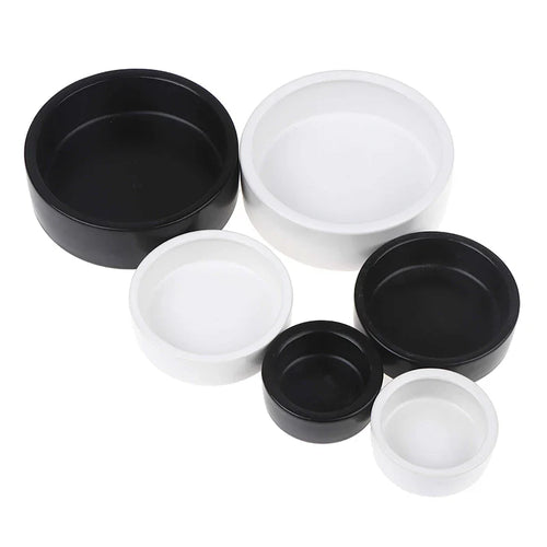 Reptile Food Ceramic Bowl Anti-Escape Ceramic Feeder Dish Reptile Water Bowl For Hermit Crab Gecko Chameleon Corn Snake