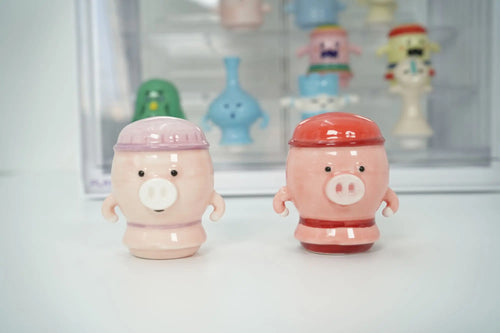 Ceramic Animals Pottery Figurine Crossings Game Model Collection Toys Desktop Ornament Kawaii Miniature Decoration Girls Gifts