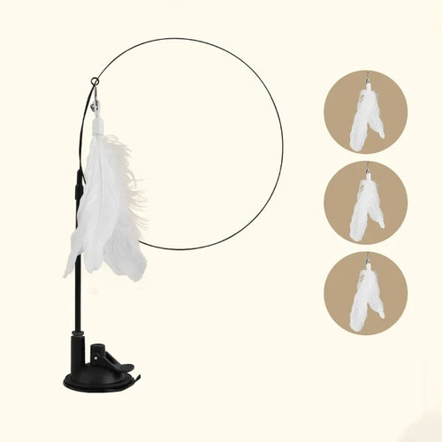 Simulation Feather Bird Interactive Cat Toys Funny Bird with Bell Cat Stick Toy for Kitten Playing Teaser Wand Toys Cat Supplies
