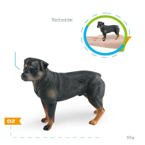 Labrador Rottweiler Puppy Dog Figurine Shepherd Dog Great Dane Dogs Animals Model Realistic Hand Painted Simulation Dog Statue