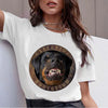 Hot Sale Bull Terrier Rottweiler Kawaii Printed TShirt Women Beagle Cute Whippet Funny Dog T-shirt Collie Malinois Women Clothes