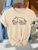 French Bulldog Print T-shirt Women's Harajuku Short Sleeve Casual Women's T-shirt Clothing Street Tops Tees Aesthetic Clothes
