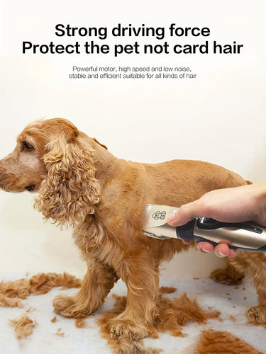 USB Rechargeable Pet Grooming Kit - Low Noise Dog Hair Trimmer
