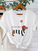 French Style Dachshund T-Shirt Funny Animal Graphic Tee You Had Me At Bonjour Slogan Streetwear Casual Loose Summer Top Unisex