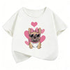 Summer Spring Fashion Cute French Bulldog Design Printed T Shirts short sleeve Kids Children's T-shirt Boys Girls Casual Top Tee
