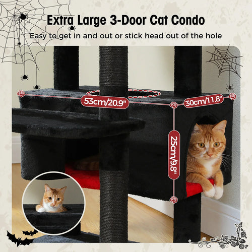 Pequlti 72 Multi-Level Cat Tree Tower with Condo & Hammock