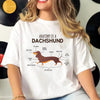 Dachshund t shirt women active wear summer funny Tee girl comic 2000s funny clothing