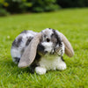 Gray Lop-Eared Rabbit Plush Toy, 10.6-inch Soft Simulated Rabbit Doll, Children's Day Gift, Home Bedroom Decoration
