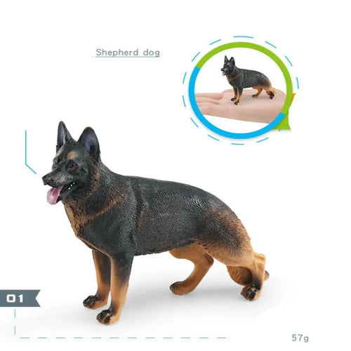 Labrador Rottweiler Puppy Dog Figurine Shepherd Dog Great Dane Dogs Animals Model Realistic Hand Painted Simulation Dog Statue