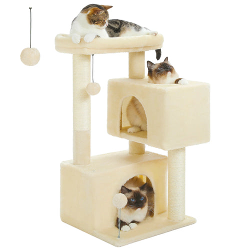 PAWZ Road Large Multi-Level Cat Tree with Condo and Hammock
