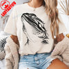 Bearded Dragon Shadow Graphic Printed Lizard Lover T Shirt Reptile Exotic Pet Gift T-Shirt Casual Fashion Harajuku Man Tshirt