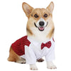 English Style Gentleman Dog Dress Puppy Suit with Tie for Formal Occasions Four Seasons Wedding Pet Photo Teddy Clothes